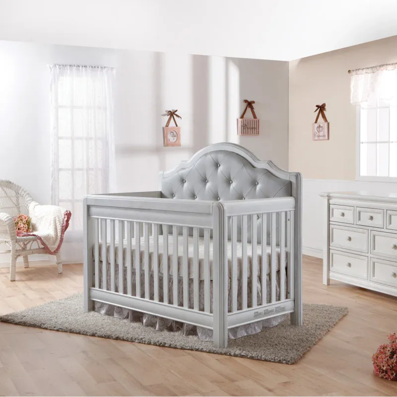 Avah Baby Crib – Classic Tufted Headboard