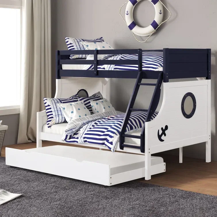 Black Evie Bunk Bed With Trundle – Model A853