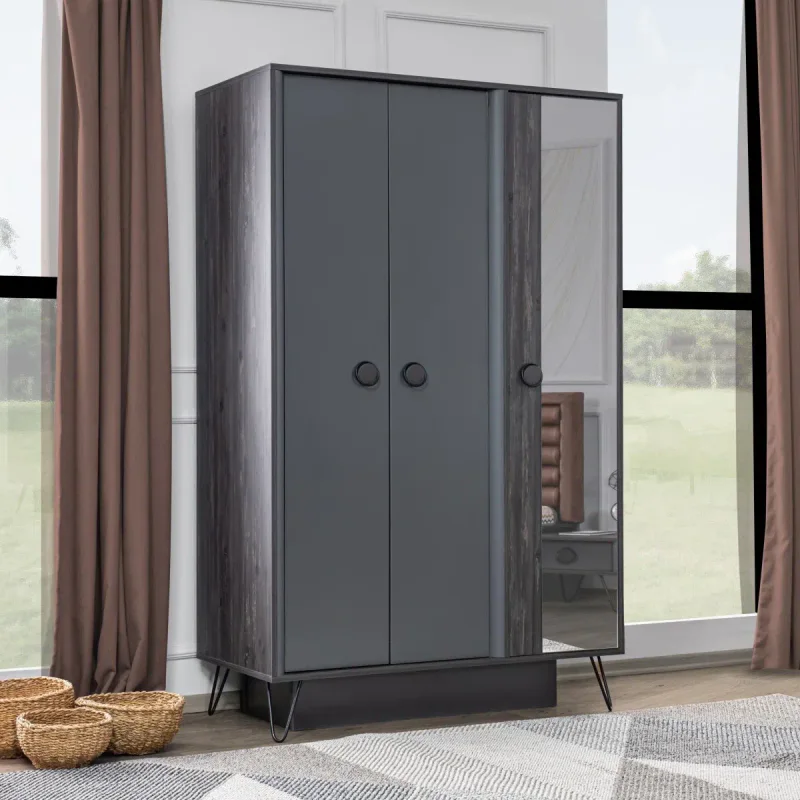 Darreio Black Armoire _ Model A880