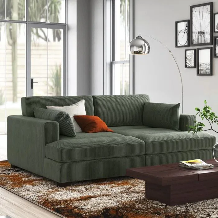 Modular Corduroy Sleeper Sofa – Model A358