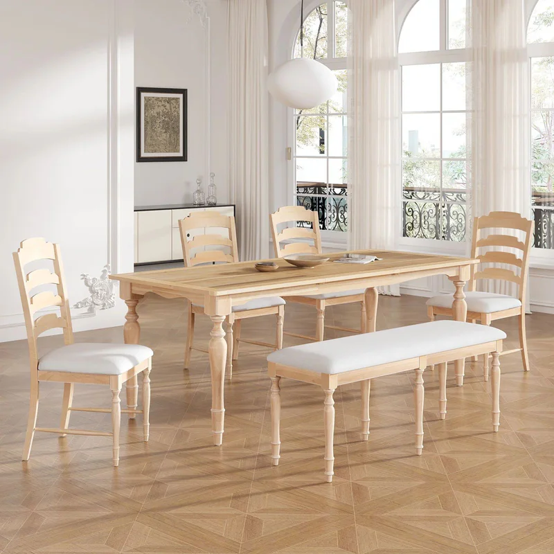 THE ELEGANT RECTANGULAR TURNED-LEG DINING TABLE – MODEL A2089