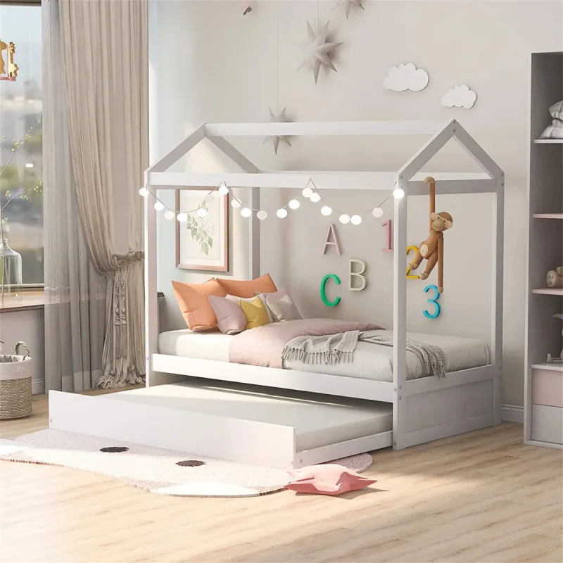 Twin Solid Wood Canopy Bed – Model A830