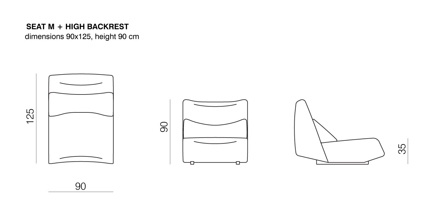ABSENT High-back fabric armchair
