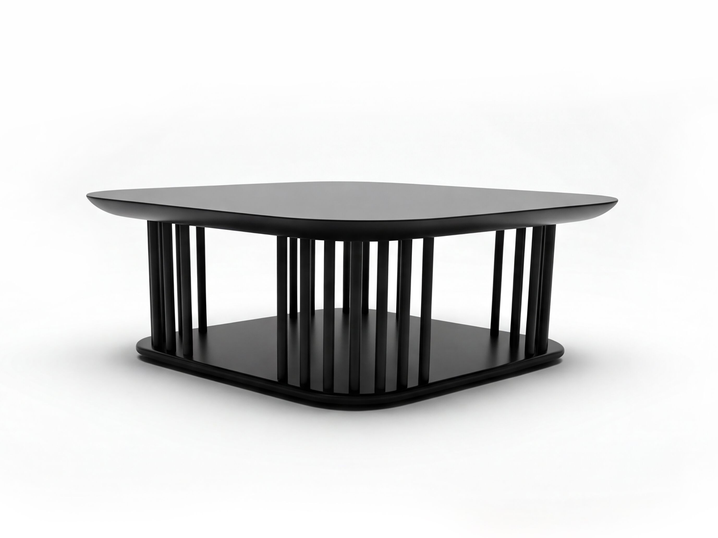 STICKS Square wooden central coffee table