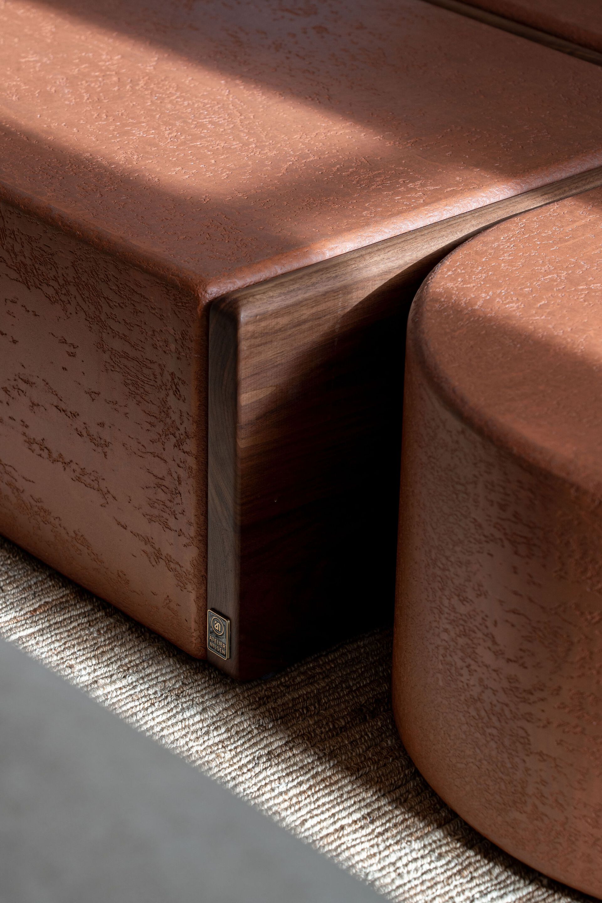 FLINT GRID INTERSECTION Low free form coffee table