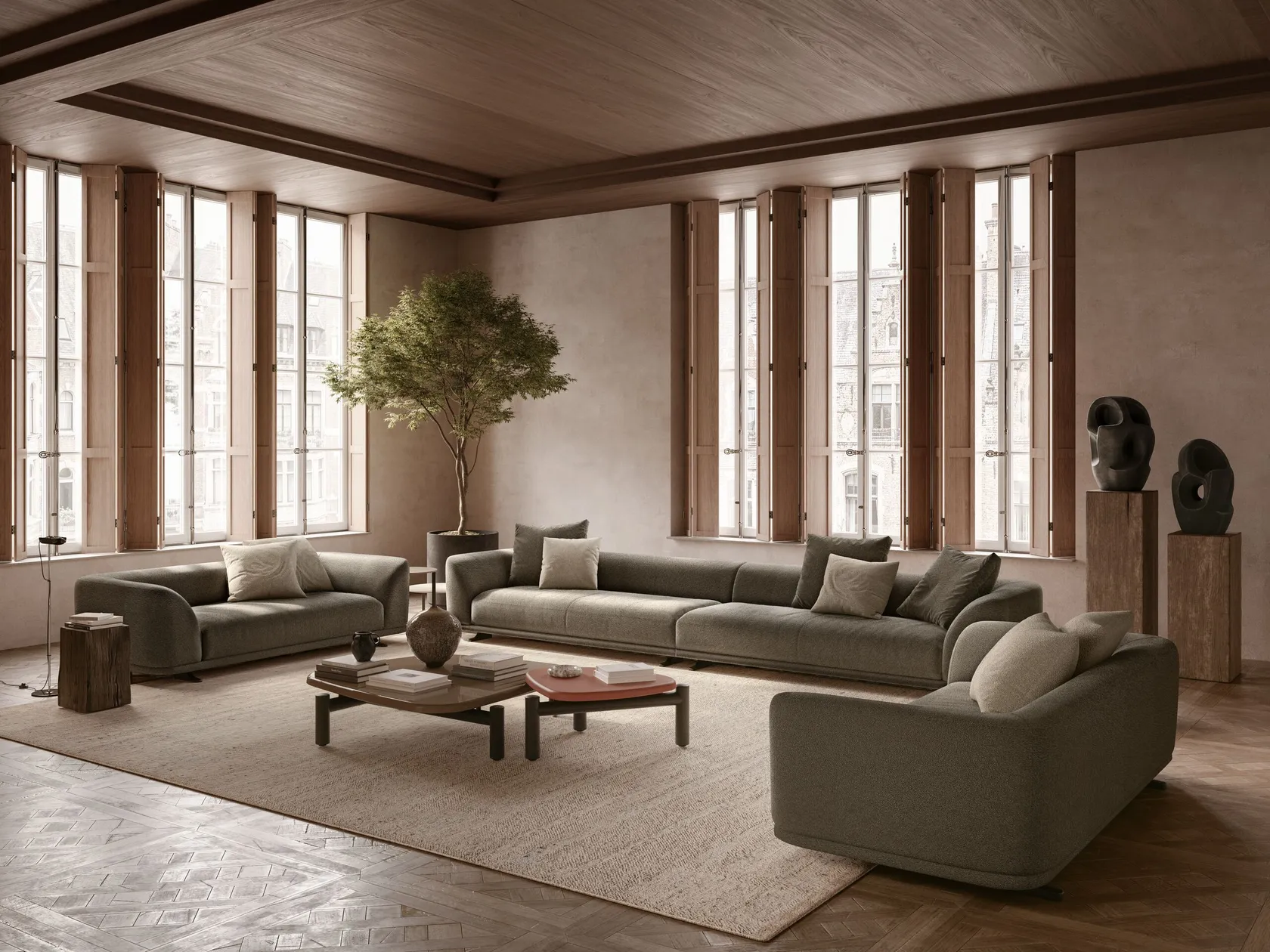 AUREL Modular fabric sofa