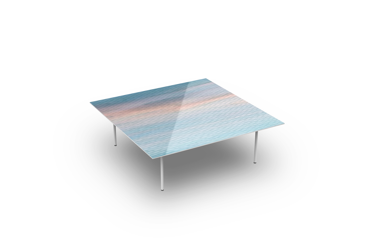 HOLMES Q-32-52-72-92 — Square metal coffee table