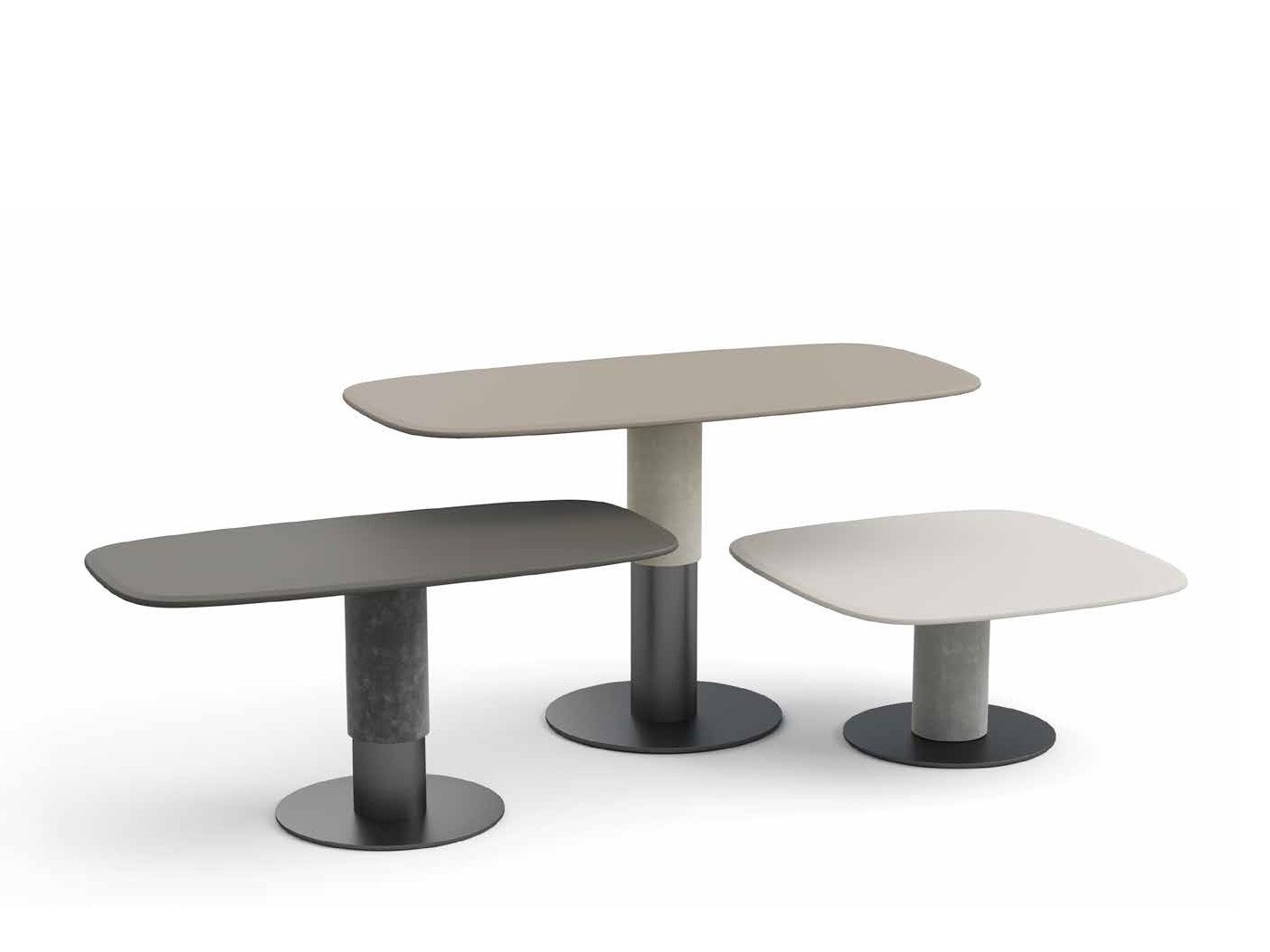 Height-adjustable MDF side table