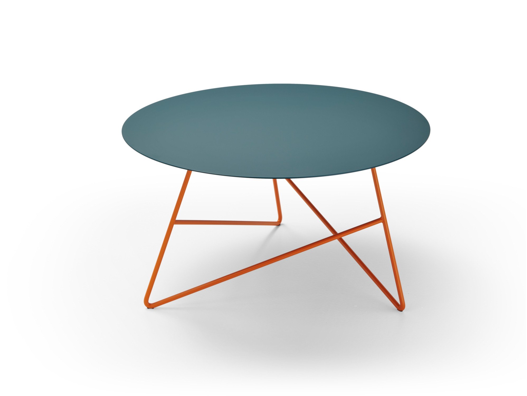 ERMIONE BICOLOR — Round metal coffee table