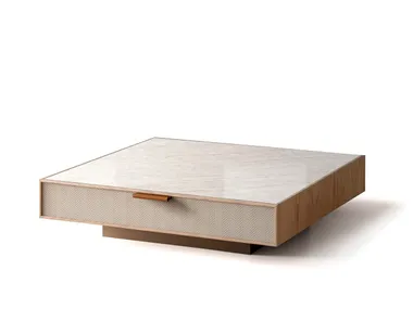 Low square coffee table ROOTS Alexandra