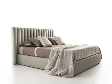 Fabric double bed with upholstered headboard CANDY Bedding Atelier