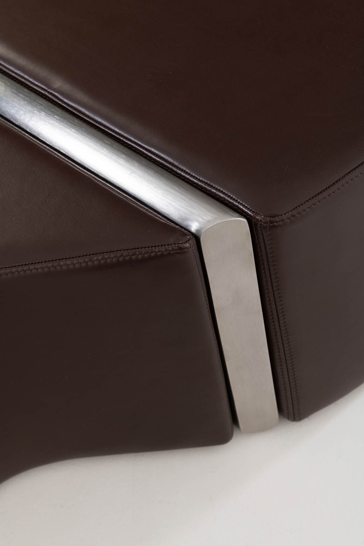 FLINT GRID LEATHER Free form low coffee table