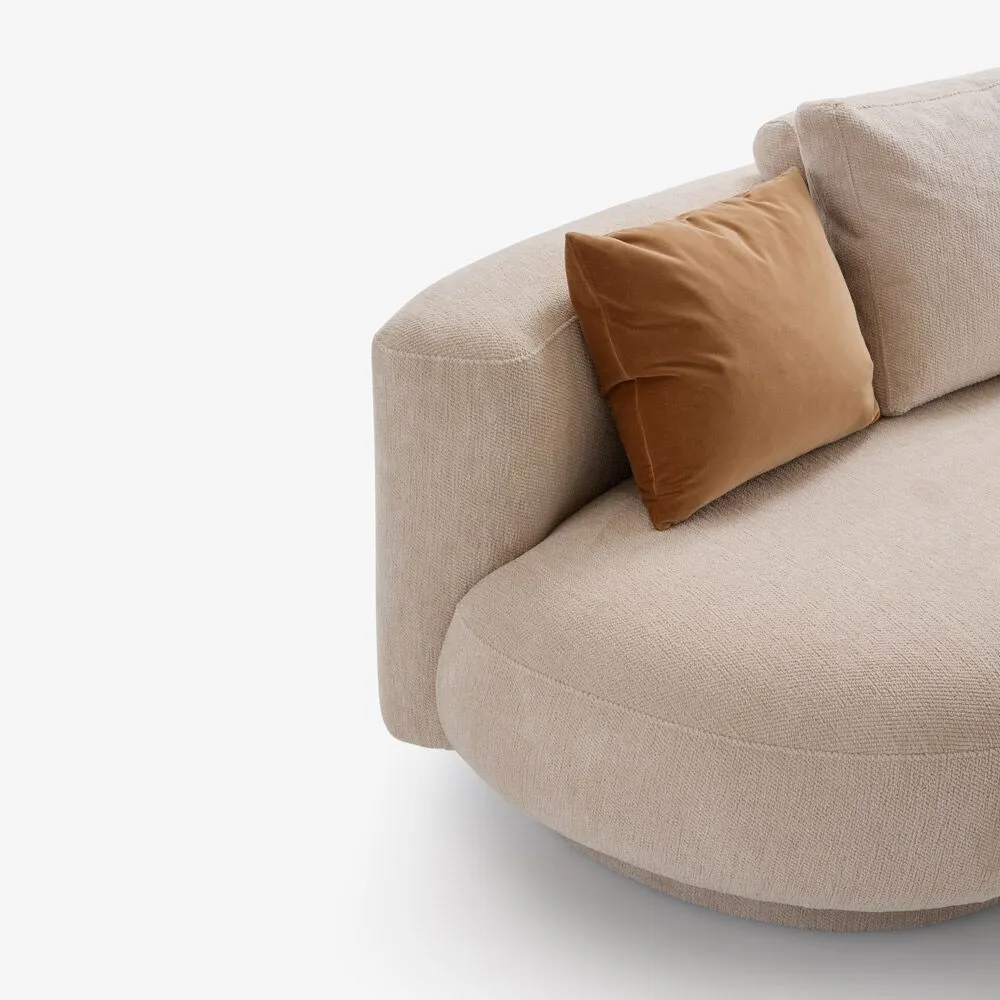 Curved modular sofa