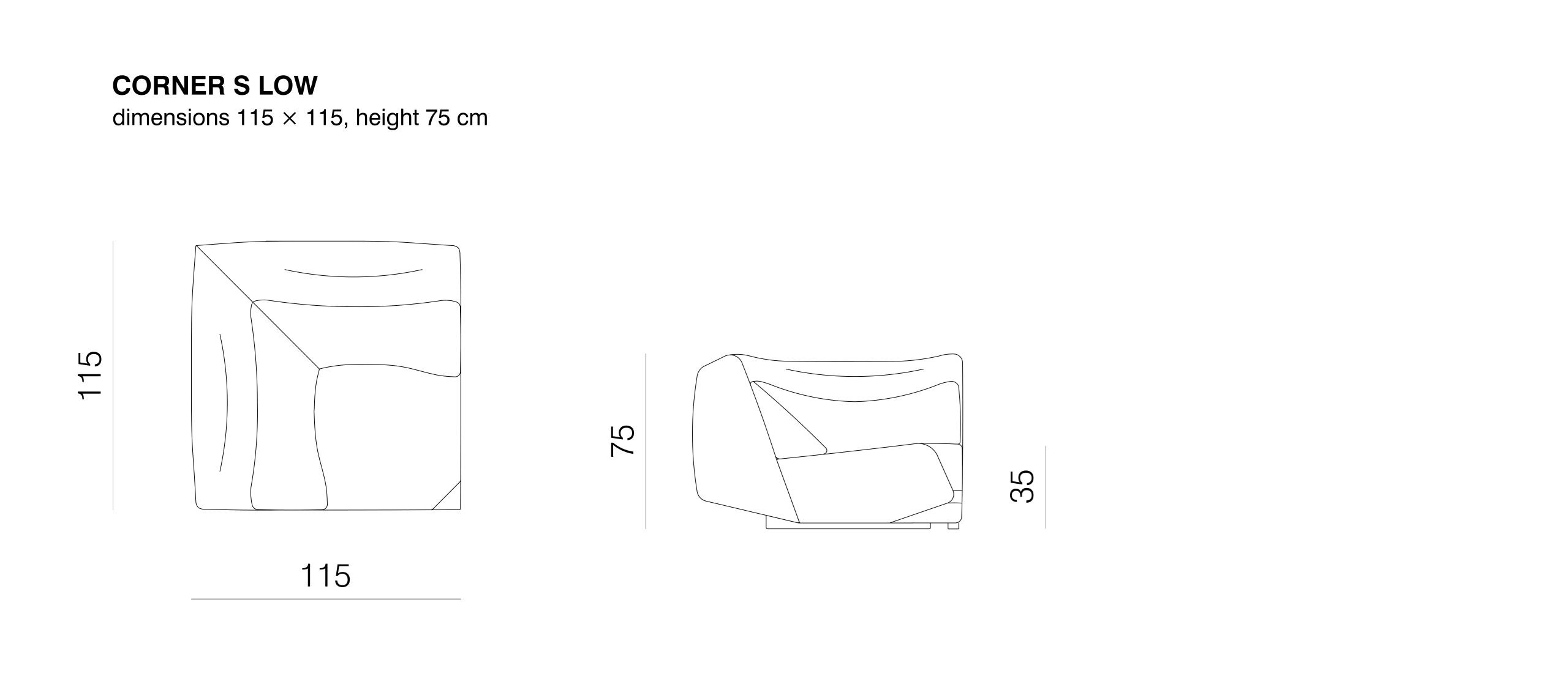 ABSENT Modular fabric sofa
