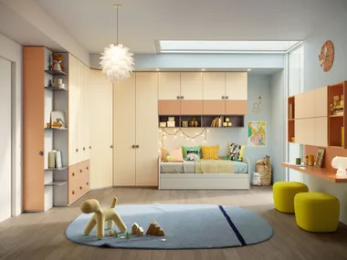 Fitted wooden teenage bedroom TOP CM317