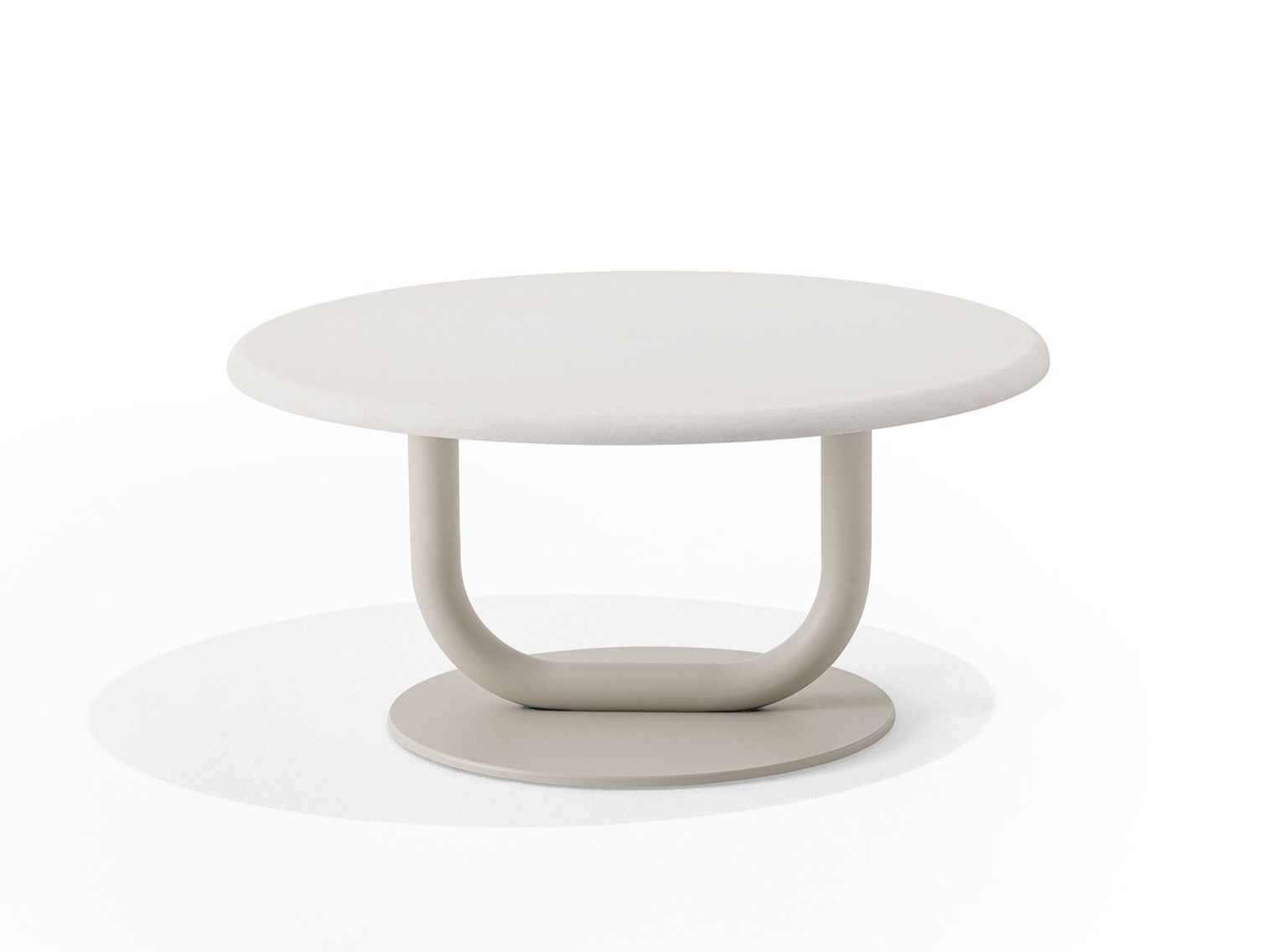SPECIAL Round steel coffee table with MDF top