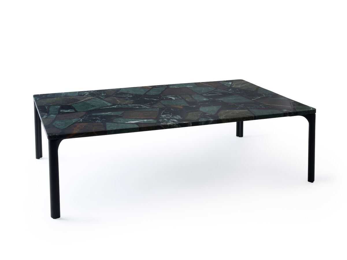 Rectangular marble coffee table