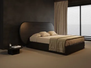 Wooden double bed ARCHETYPE GROUND Milla & Milli