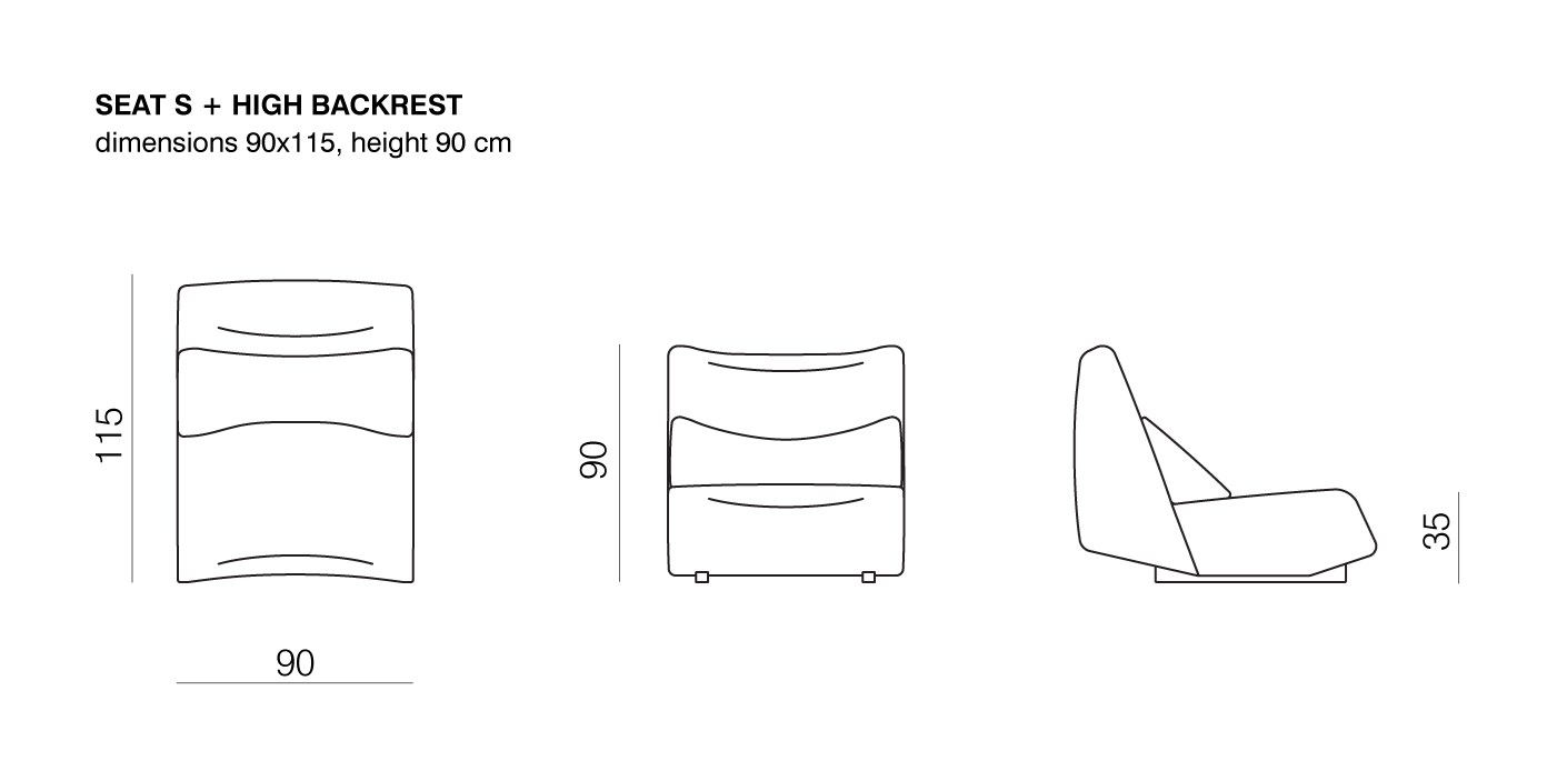 ABSENT High-back fabric armchair
