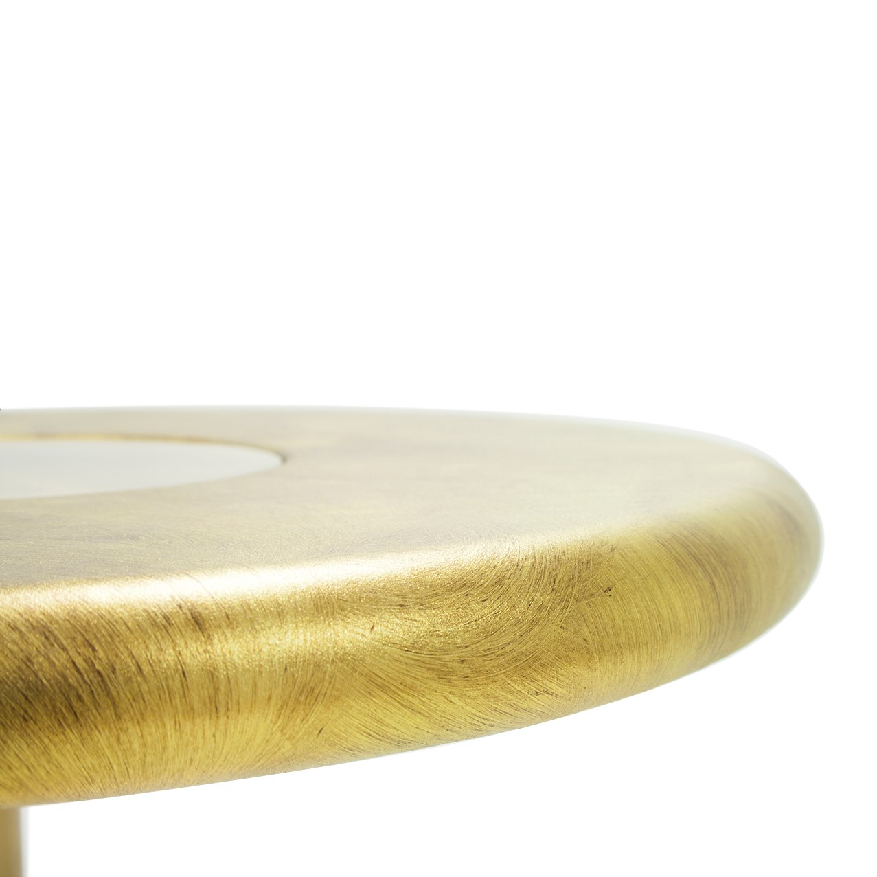 PLANET Round coffee table with printed MDF top and metal base