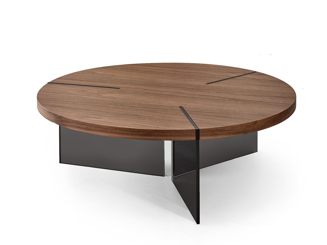 YORK — Round wooden central coffee table
