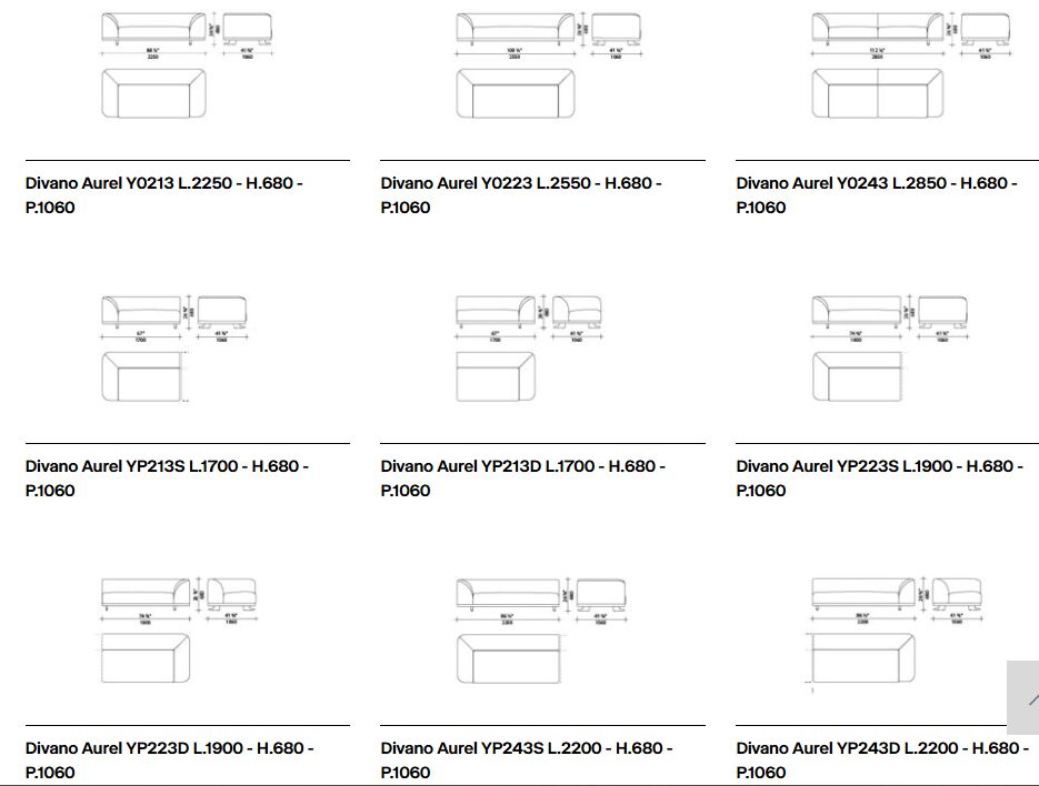 AUREL Modular fabric sofa