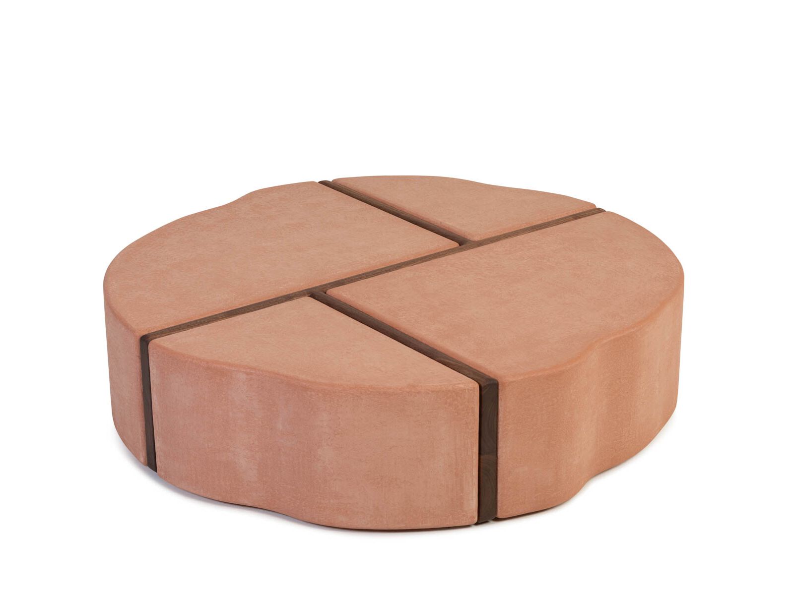 GRID ROUND Round low coffee table