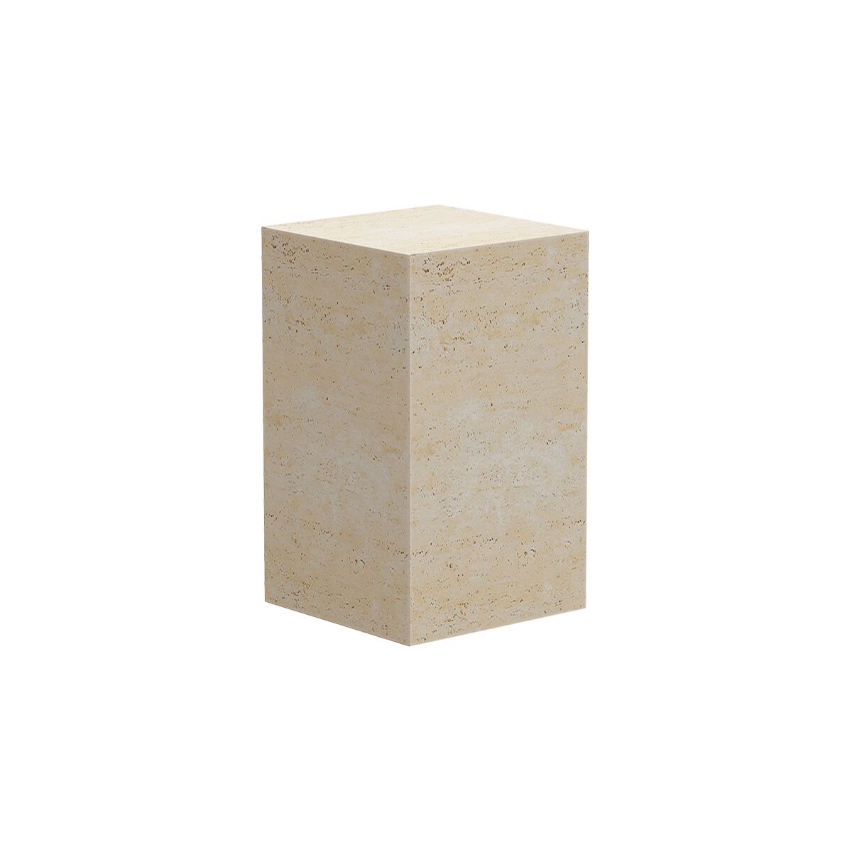 CUBISM — Monolithic travertine coffee table