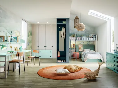 Fitted wooden teenage bedroom TOP CM308