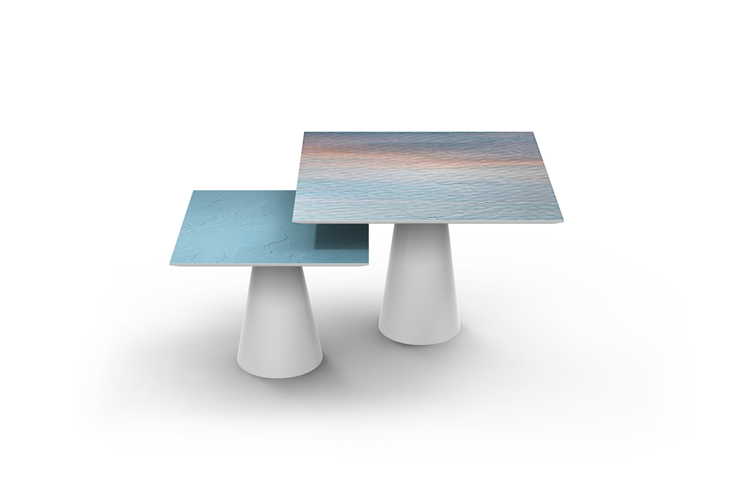 HOLMES Q-32-52-72-92 — Square metal coffee table