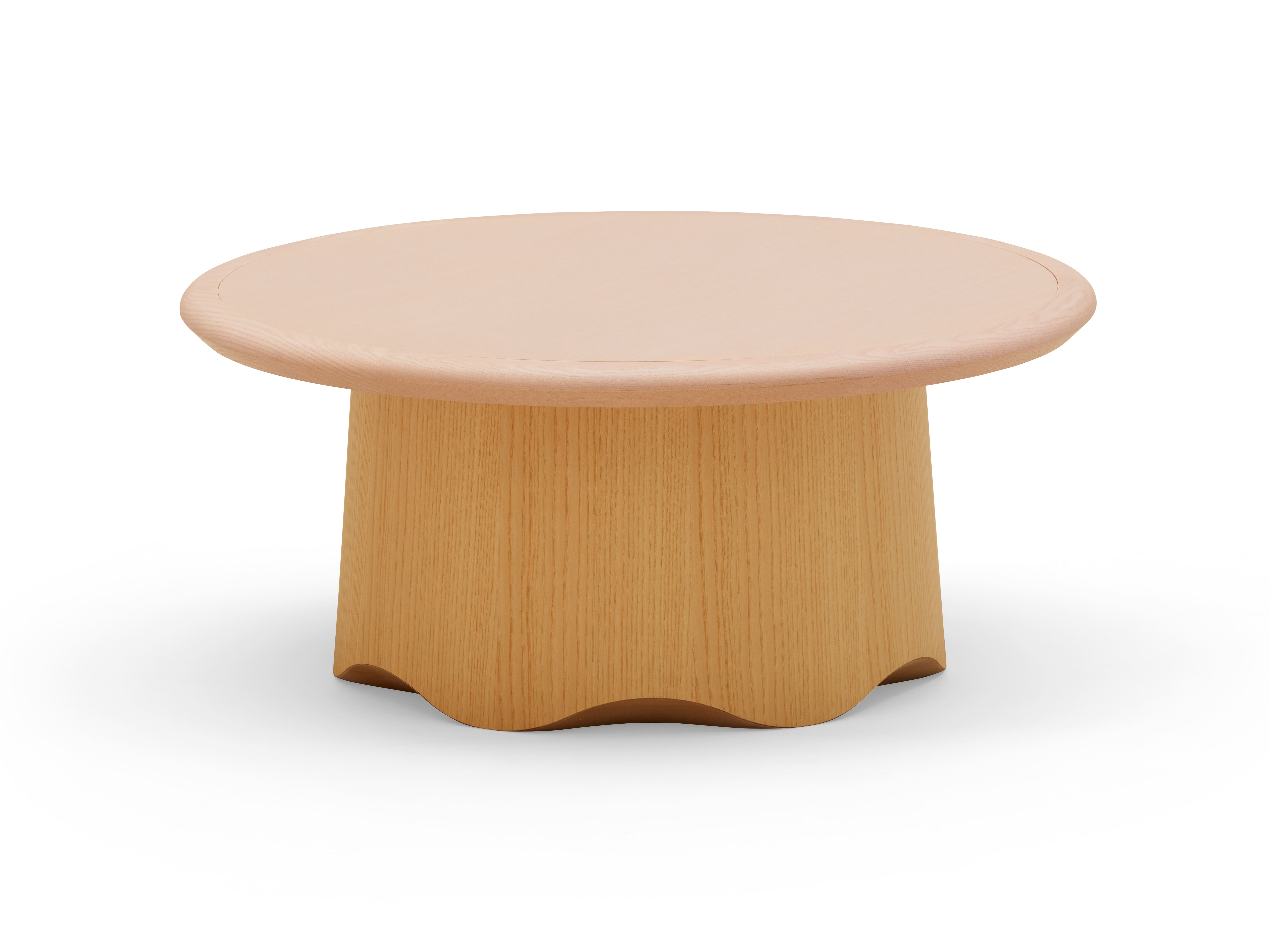 280 — Low round ash coffee table