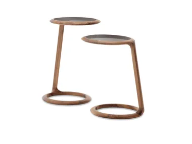 Wood and glass side table BESIDE YOU Ceccotti Collezioni
