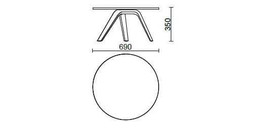 REST Low round wooden coffee table