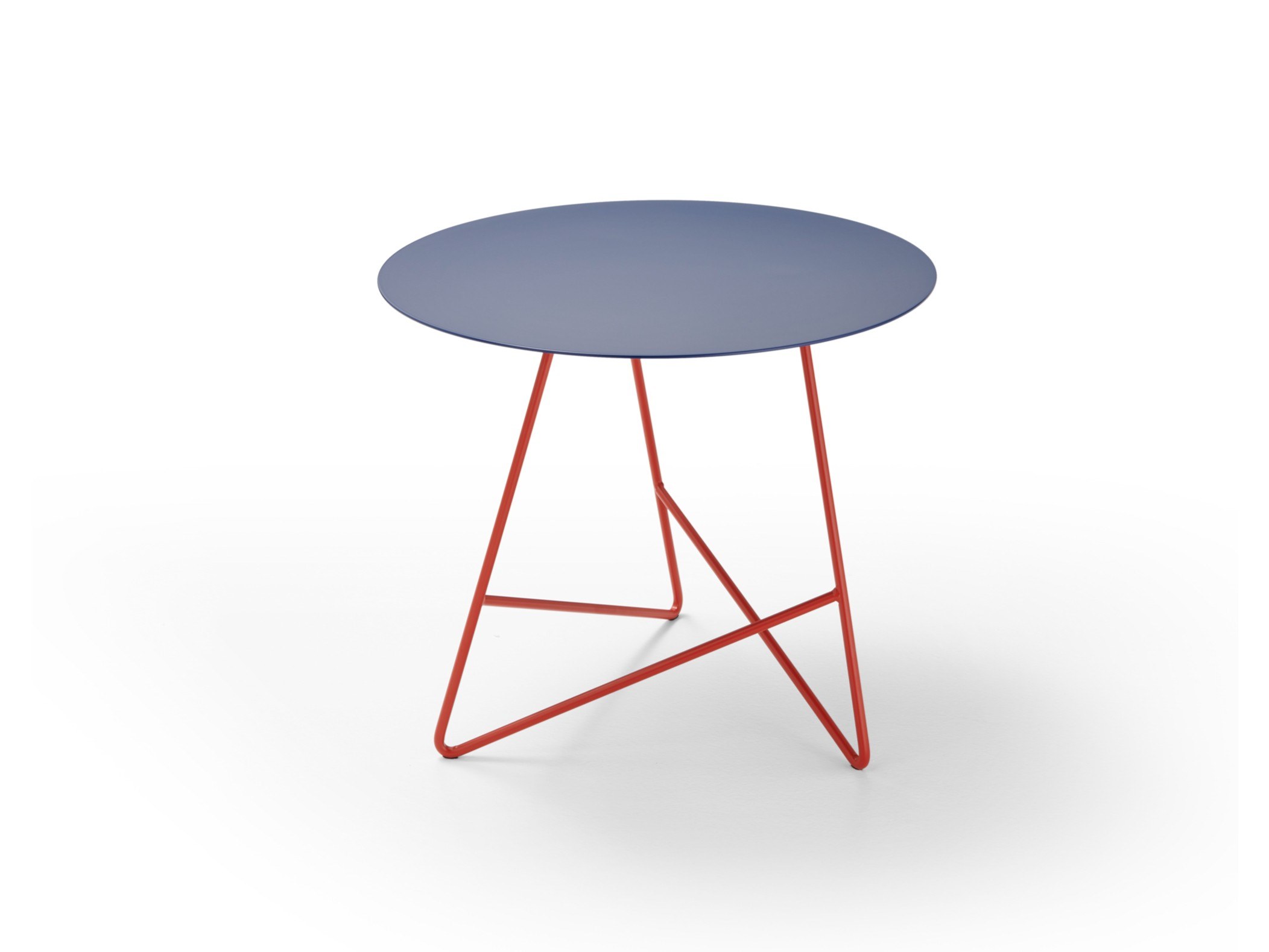 BICOLOR — Round metal coffee table