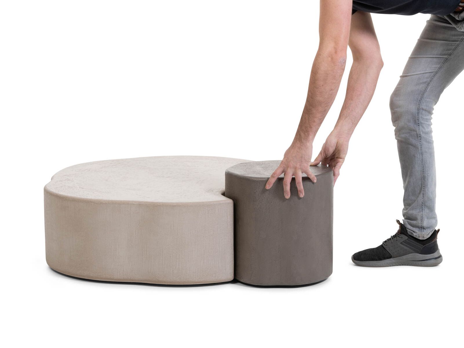 FLINT FUSED Free form low coffee table