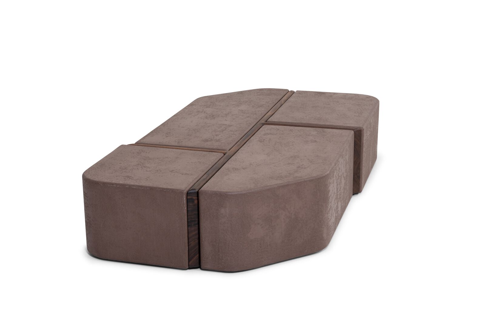 FLINT GRID PURE Free form low coffee table
