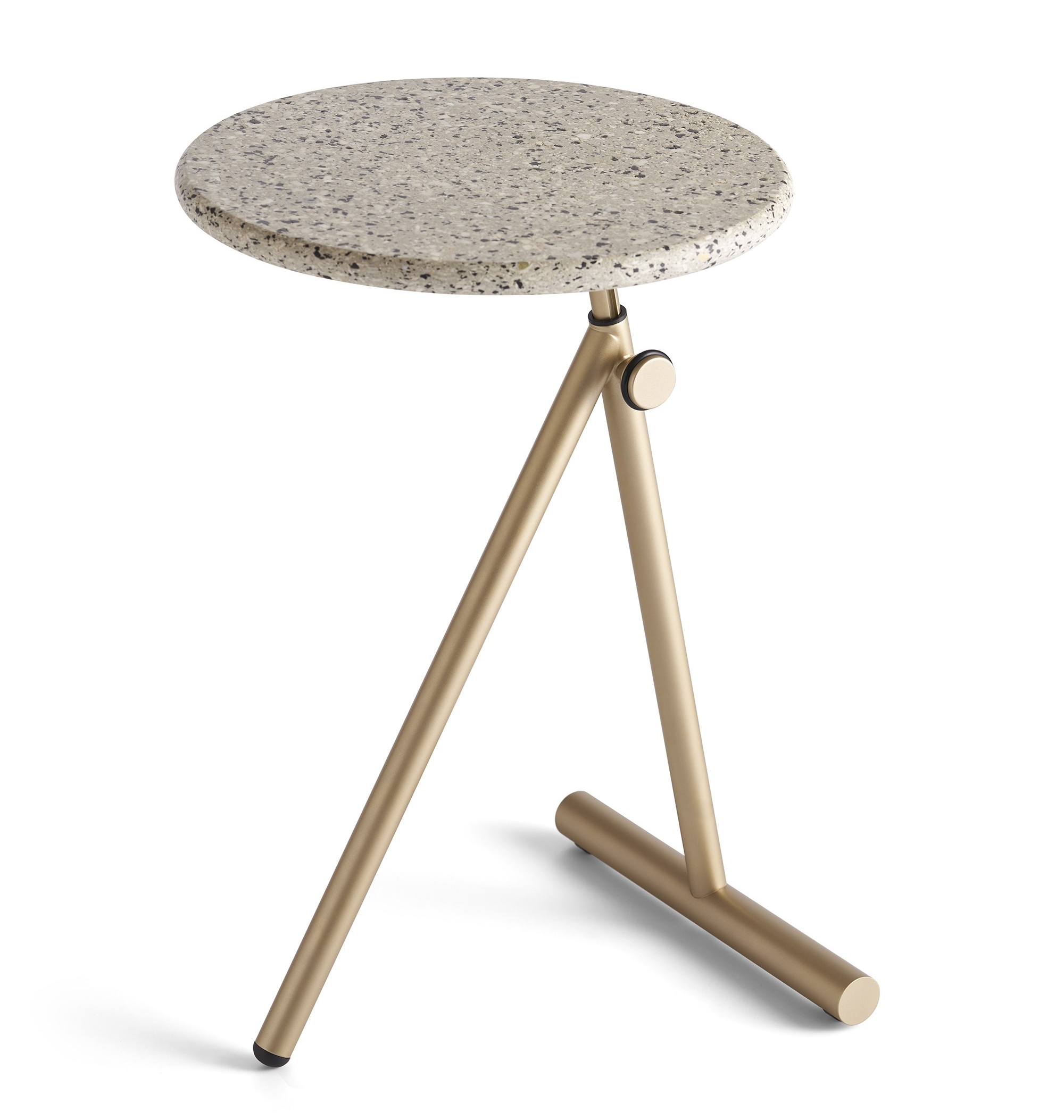 KOJI — Round height-adjustable coffee table with castors