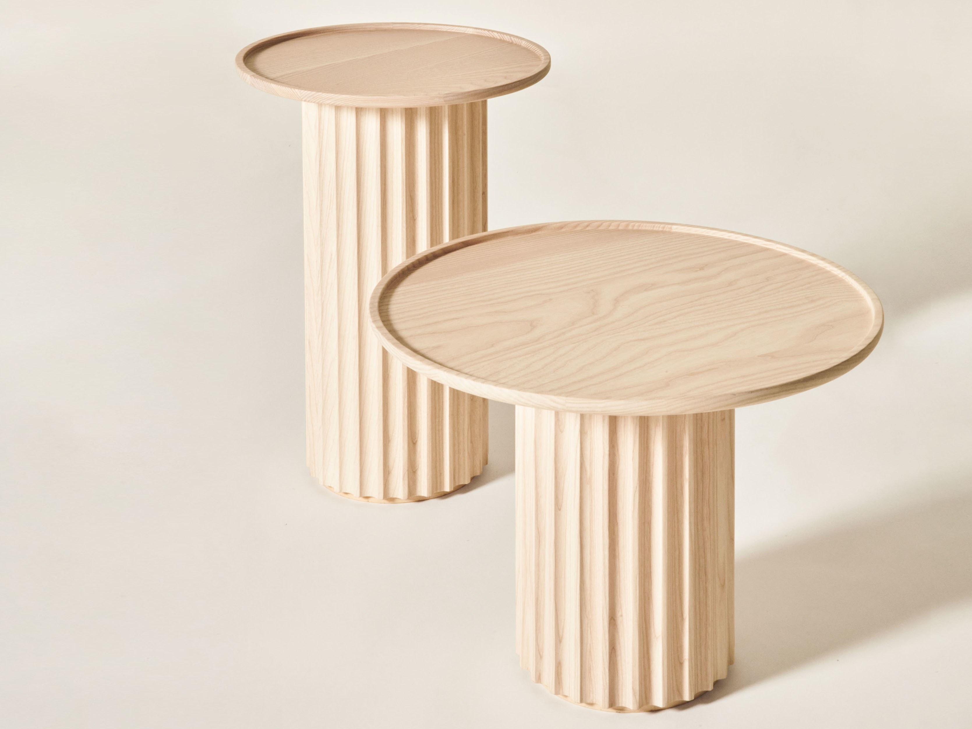 Round ash coffee table