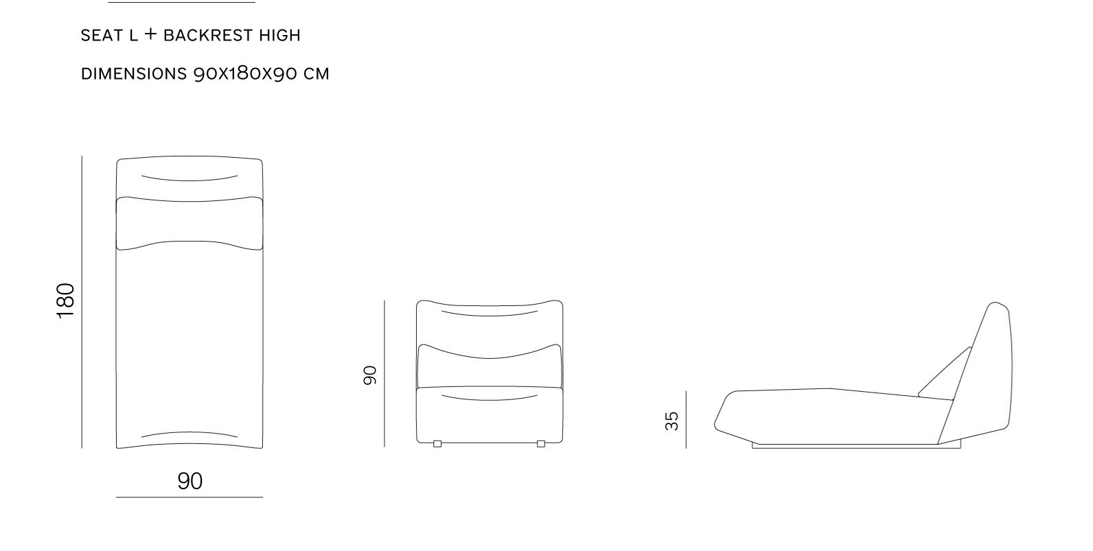 ABSENT Corner modular fabric sofa
