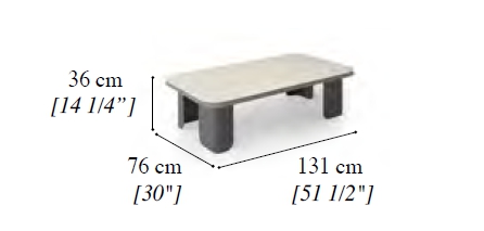 PERLA Rectangular coffee table