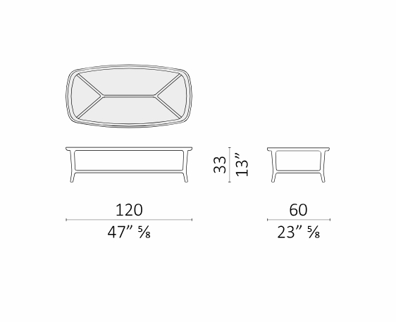 JUN Wood and glass coffee table