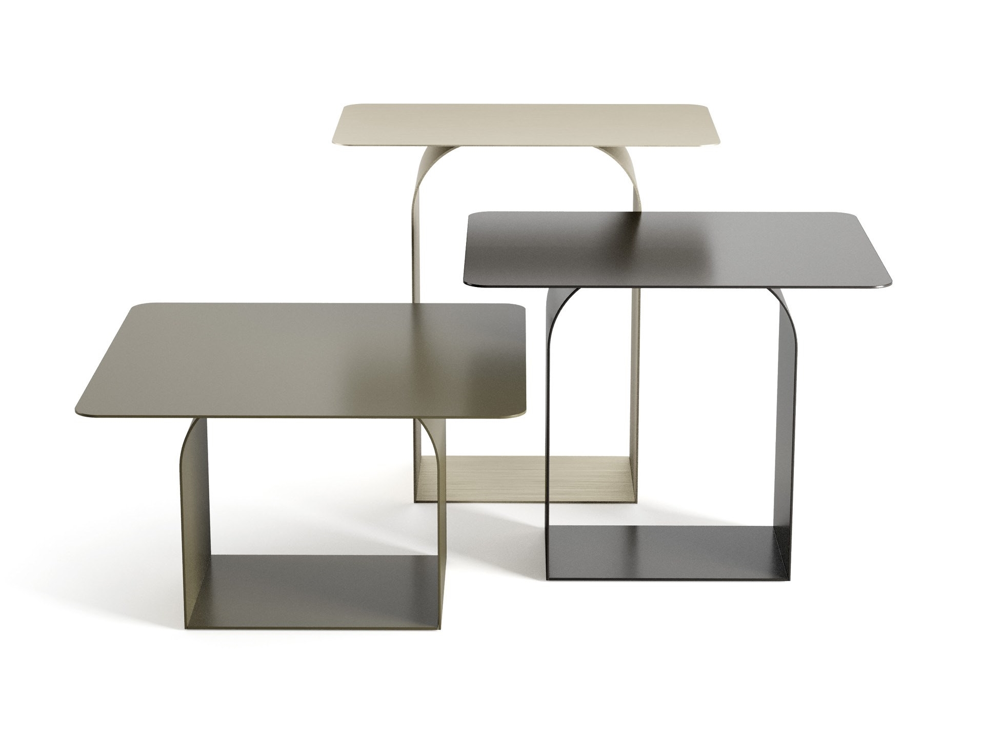 Metal coffee table for living room