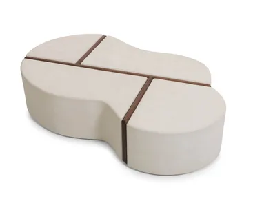 Free form low coffee table FLINT GRID MORTEX Atelier Nilsen