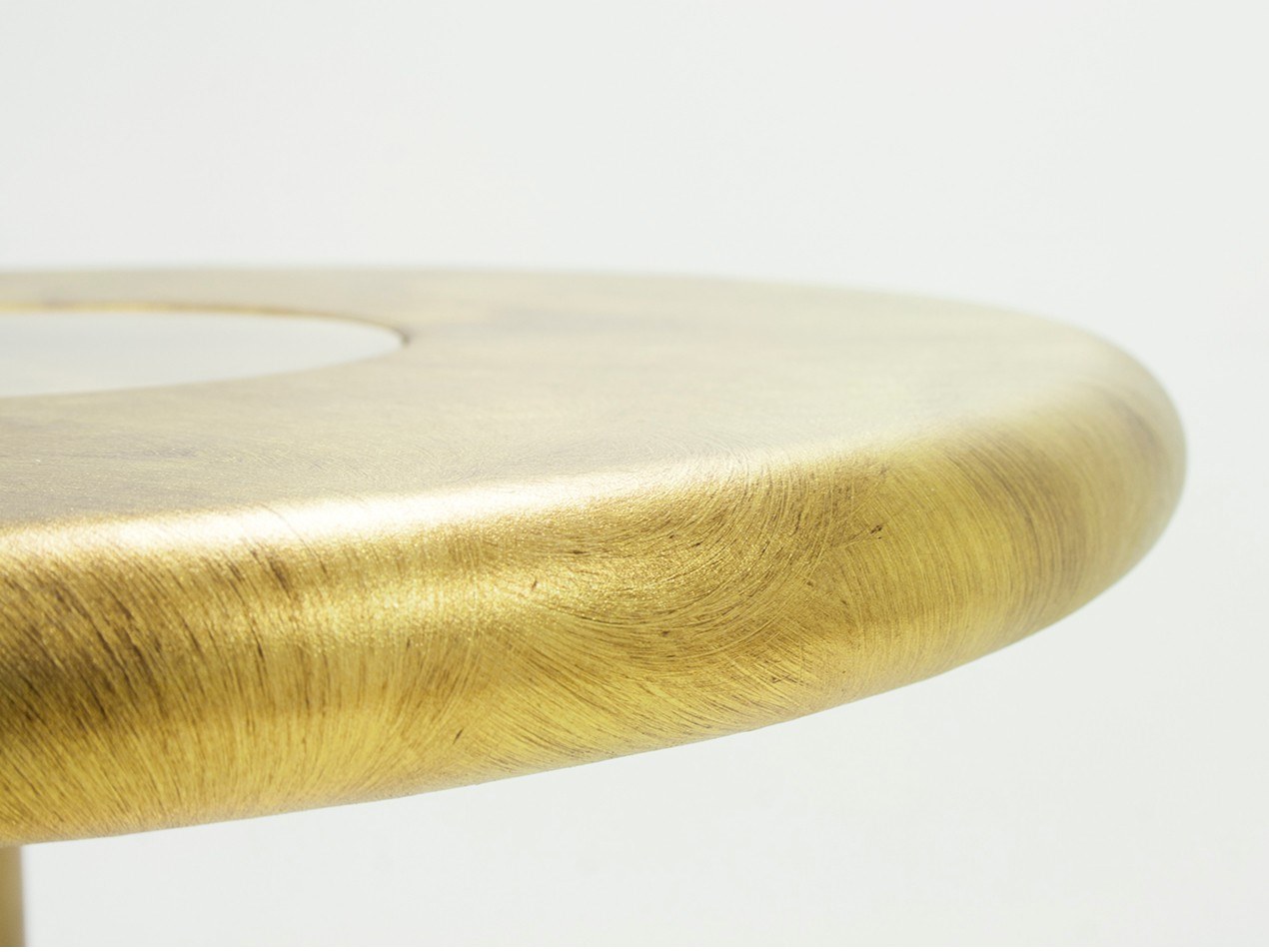 PLANET Round coffee table with printed MDF top and metal base