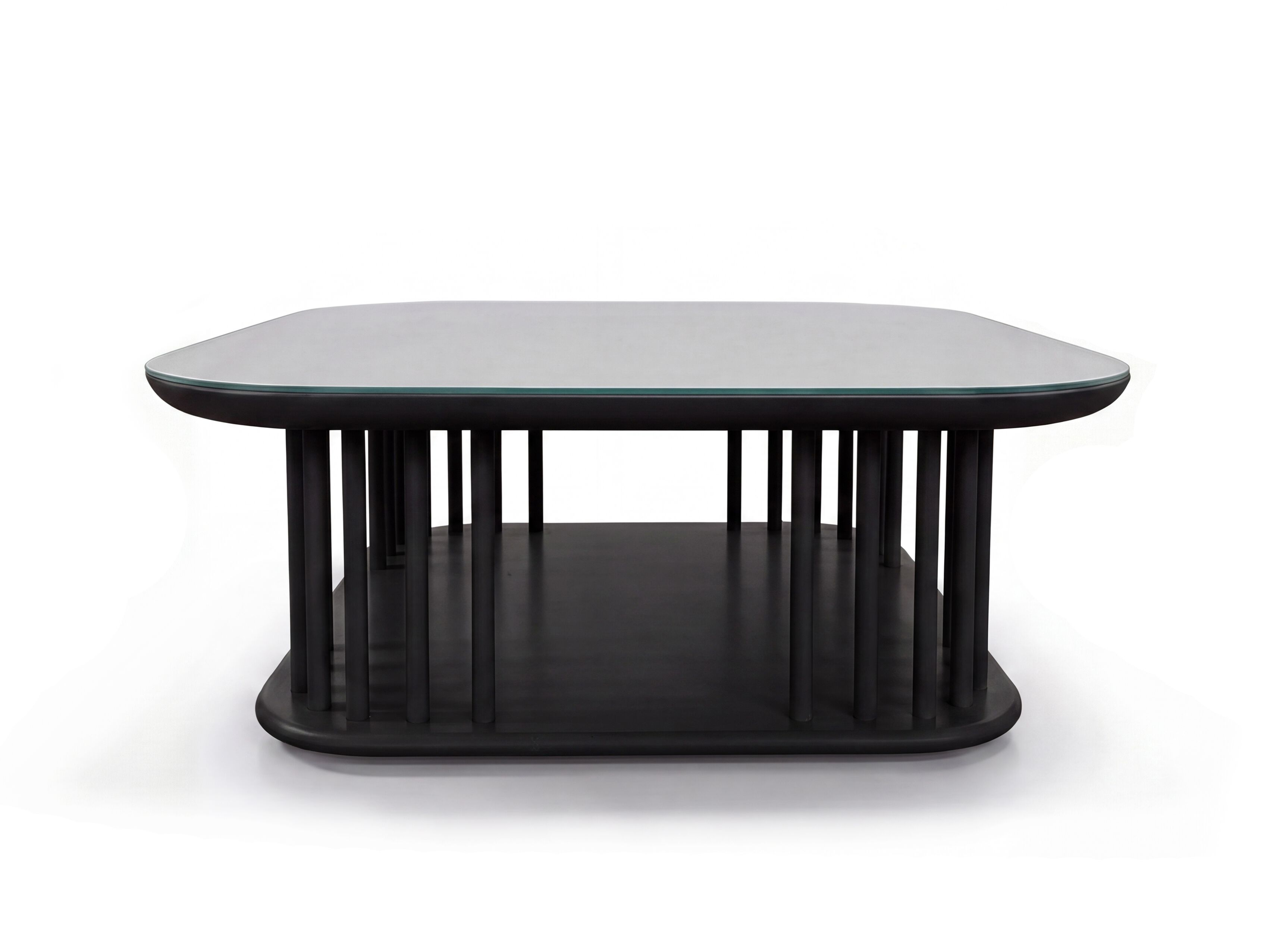 STICKS Square wooden central coffee table