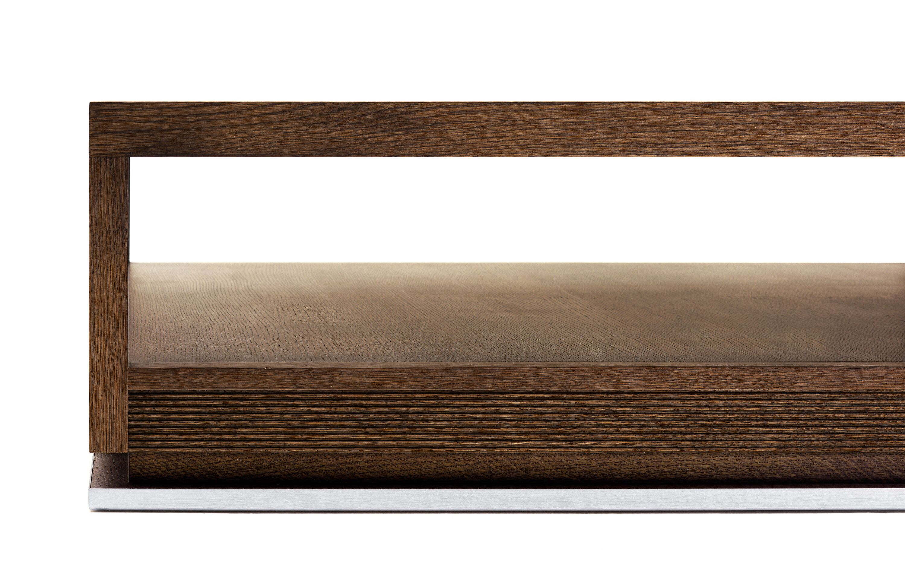 I.C.S. TAVOLINO Wood and glass coffee table