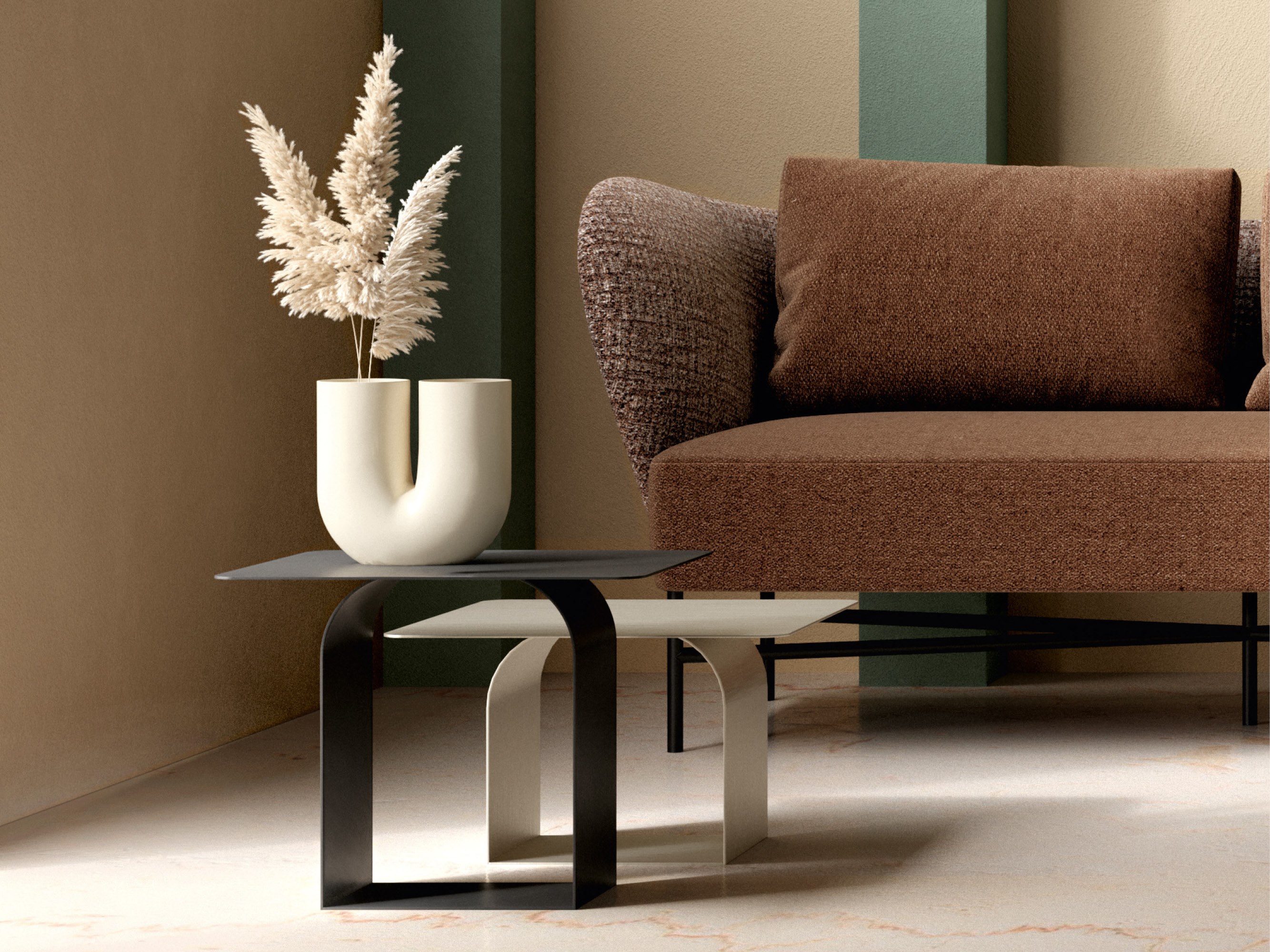 LEVANTE Metal coffee table for living room