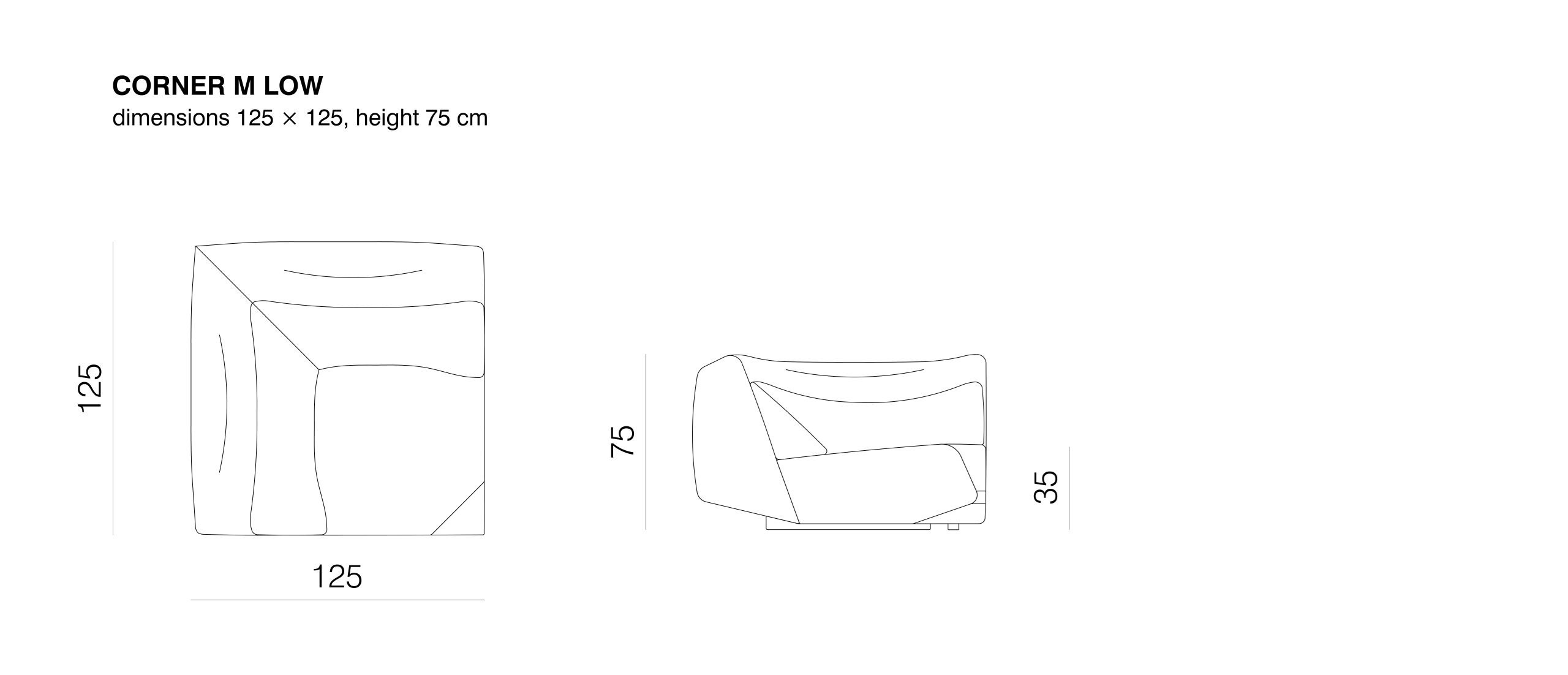 ABSENT Modular fabric sofa