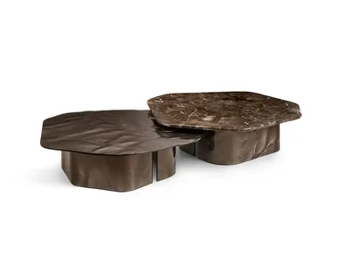 Coffee table set with glass or marble top ASTEROIDS Fiam Italia