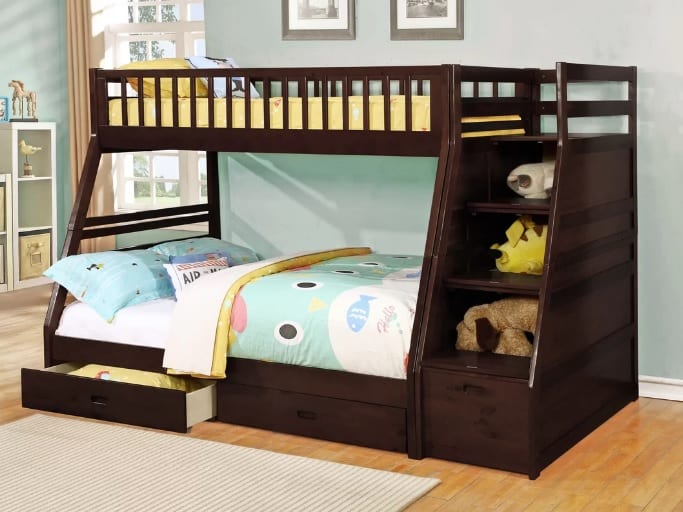 parer brown bunk bed